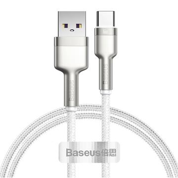 Baseus Cafule Metal Series USB-A ja USB-C kaapeli - 66W, 1m - Valkoinen