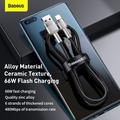 Baseus Cafule Metal Series USB-A ja USB-C kaapeli - 66W, 2m - musta