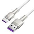 Baseus Cafule Metal Series USB-A ja USB-C kaapeli - 66W, 2m - Valkoinen