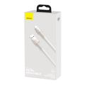 Baseus Cafule Metal Series USB-A ja USB-C kaapeli - 66W, 2m - Valkoinen