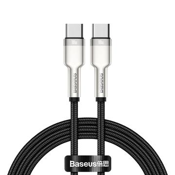Baseus Cafule -sarjan metallinen USB-C-kaapeli 100W CATJK-C01 – 1m – musta