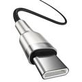Baseus Cafule -sarjan metallinen USB-C-kaapeli 100W CATJK-C01 – 1m – musta
