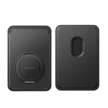 Baseus MagPro 3 magneettinen korttikotelo telineellä - MagSafe-yhteensopiva - musta