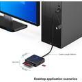 Benfei 4-in-1 USB-C/USB-A 3.0 -kortinlukija - SD, microSD, MS & CF-kortit - musta