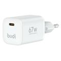 Budi AC310EW 67W GaN USB-C -pikalaturi, Power Delivery -tuki - valkoinen