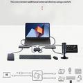 C-HD019 USB-C-kaksisuuntainen kytkin – 8K/10 Gbps/100W – musta