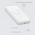 C1030 10000mAh:n magneettinen varavirtalaturi, 20W:n USB-C-pikalataus - valkoinen