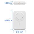 C1030 10000mAh:n magneettinen varavirtalaturi, 20W:n USB-C-pikalataus - valkoinen