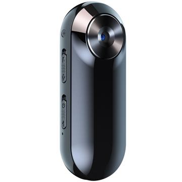C20 Mini Body Camera 1080p takaklipsi, äänitallennin, 128 Gt:n kortti - musta