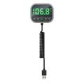 C80 6-in-1 -auton HUD-näyttö, Bluetooth 5.3, FM-lähetin - musta