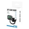 C80 6-in-1 -auton HUD-näyttö, Bluetooth 5.3, FM-lähetin - musta