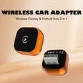 CP031-1 2-in-1 langaton CarPlay- ja Android Auto -sovitin - oranssi / musta