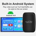 CP2B-autovideolaite/CarPlay AI -laite – 2+16 Gt, langaton CarPlay, Android Auto, Netflix, YouTube – musta