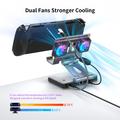 Jäähdytysasema ja USB-keskitin Asus ROG Ally X:lle, Steam Deckille ja Nintendo Switchille - mattamusta