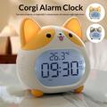 Corgi-koiran LED-herätyskello yövalolla