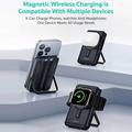 Coteci iH-074 10000mAh:n magneettinen varavirtalähde, USB-C- ja Lightning-kaapelit - 22.5W - tummansininen