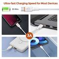 D-POWER 2002 USB-A/USB-C-kaapeli 3 A - 2m - valkoinen