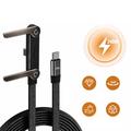 D-POWER 9204 240W:n USB-C-kaapeli ja 360° taittuva puhelinteline - 1.5m