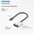 D0249 2-in-1 USB-C-sovitin AR-laseille ja pelikonsoleille