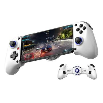D11S-peliohjain jäähdytyspuhaltimella puhelimelle, tabletille ja Nintendo Switchille – valkoinen