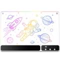D17 LED-valaistu piirustustaulu - 350x245mm - 14 valotilaa - valkoinen