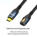 D24220 Suorakulmainen USB-C-pikalatauskaapeli 240W - 2m - musta