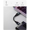D24220 Suorakulmainen USB-C-pikalatauskaapeli 240W - 2m - musta