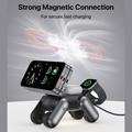 D6 3-in-1-robottikoiran magneettinen langaton laturi iPhone-, Apple Watch- ja AirPods-laitteille - musta