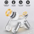 D6 3-in-1-robottikoiran magneettinen langaton laturi iPhone-, Apple Watch- ja AirPods-laitteille - valkoinen