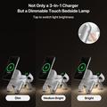D6 3-in-1-robottikoiran magneettinen langaton laturi iPhone-, Apple Watch- ja AirPods-laitteille - valkoinen