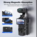 DJI Osmo Pocket 4 -monitoiminen magneettinen kiinnitysteline - 1/4" kierre - musta