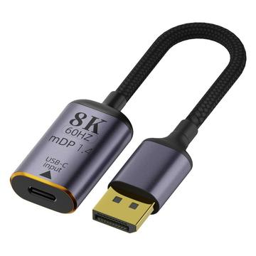 DP020 USB-C-naaras - DisplayPort 1.4-uros -sovitin - 8K 60Hz
