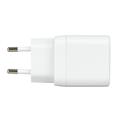 Deltaco 35W GaN-seinälaturi - USB-C/USB-A - valkoinen