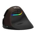 Delux M618 Mini Jet Gold -ergonominen pystysuora hiiri - Bluetooth 4.0, 2.4GHz, 2400 DPI - musta