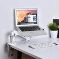Pöytäteline kaasujousella jopa 32" näytölle / kannettavalle tietokoneelle 11-17" - hopea
