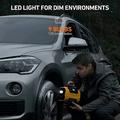 Kaksitoiminen paineilmakompressori LCD-näytöllä ja LED-valolla - 150 PSI/10.3 bar - keltainen