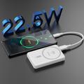 Dudao K14S MagSafe -varavirtalähde, 5000mAh, 20W:n USB-C-pikalataus - valkoinen