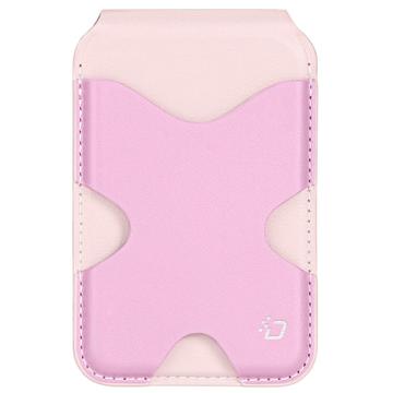 Dux Ducis Papo RFID-suojattu magneettinen korttikotelo ja teline - MagSafe-yhteensopiva - vaaleanpunainen