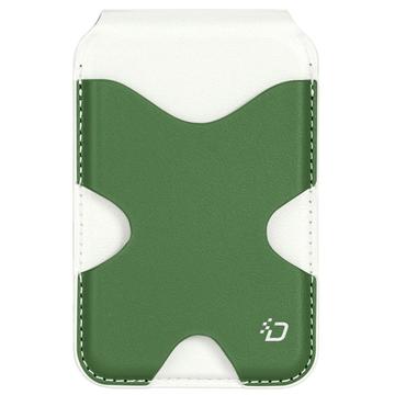 Dux Ducis Papo RFID-suojattu magneettinen korttikotelo ja teline - MagSafe-yhteensopiva - valkoinen / vihreä