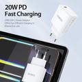 Duzzona T11 20W USB-C PD -miniseinälatauslaite - EU-pistoke - valkoinen