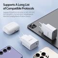 Duzzona T11 20W USB-C PD -miniseinälatauslaite - EU-pistoke - valkoinen