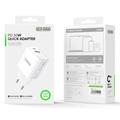Duzzona T12 30W PD -pikalaturi - USB-C/USB-A, EU-pistoke - valkoinen