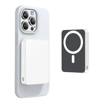 E61B 10000mAh:n magneettinen varavirtalähde, 20W:n USB-C-pikalataus - valkoinen