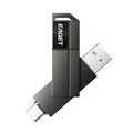 EAGET CF33 2-in-1 USB 3.2 Type-A/USB-C -muistitikku – 128 Gt – musta