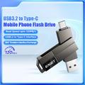 EAGET CF33 2-in-1 USB 3.2 Type-A/USB-C -muistitikku – 128 Gt – musta