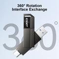 EAGET CF33 2-in-1 USB 3.2 Type-A/USB-C -muistitikku – 128 Gt – musta