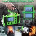 EGR-168-WB Aurinkokäyttöinen käsikäyttöinen hätäradio 10000mAh Powerbank - Vihreä