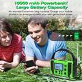 EGR-168-WB Aurinkokäyttöinen käsikäyttöinen hätäradio 10000mAh Powerbank - Vihreä