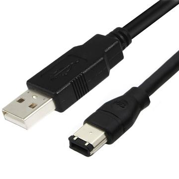 ERE USB- ja FireWire 1394 -sovitinkaapeli audio-/videolaitteille - 1.8m - musta