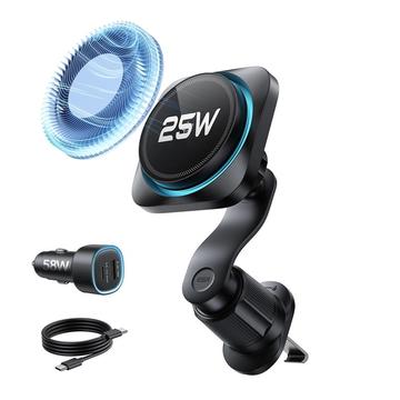 ESR OmniLock CryoBoost MagSafe Pidin / 25W laturi 58W kaksoisporttisella autolaturilla ja USB-C-kaapelilla varustettuna